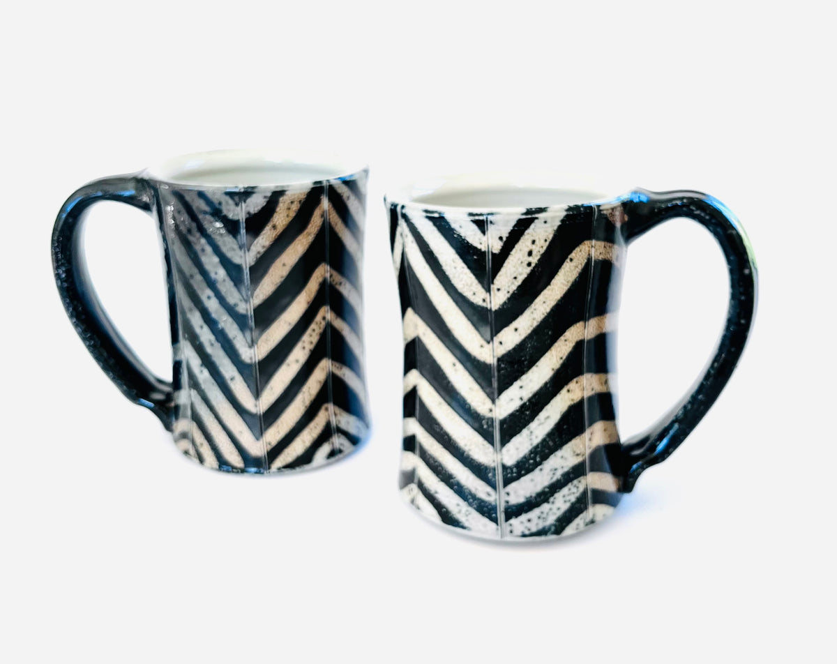 Black Striped Mug