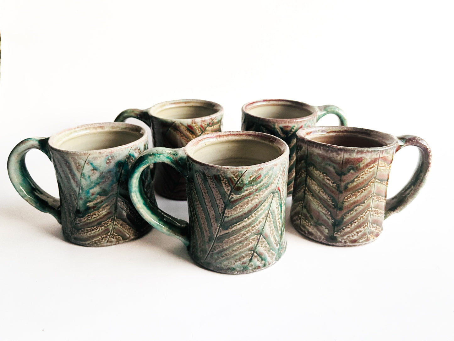 Green Patterned Mugs