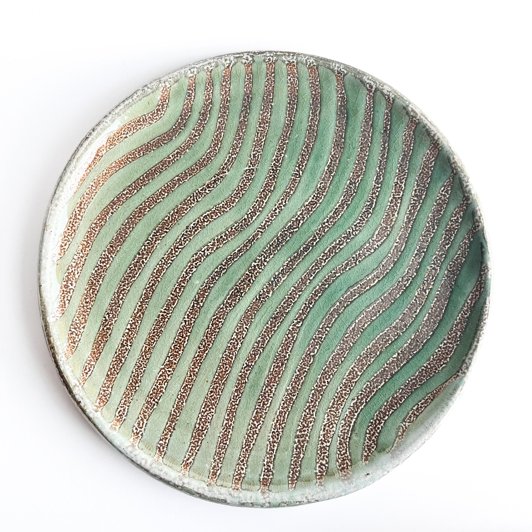 handmade green plate