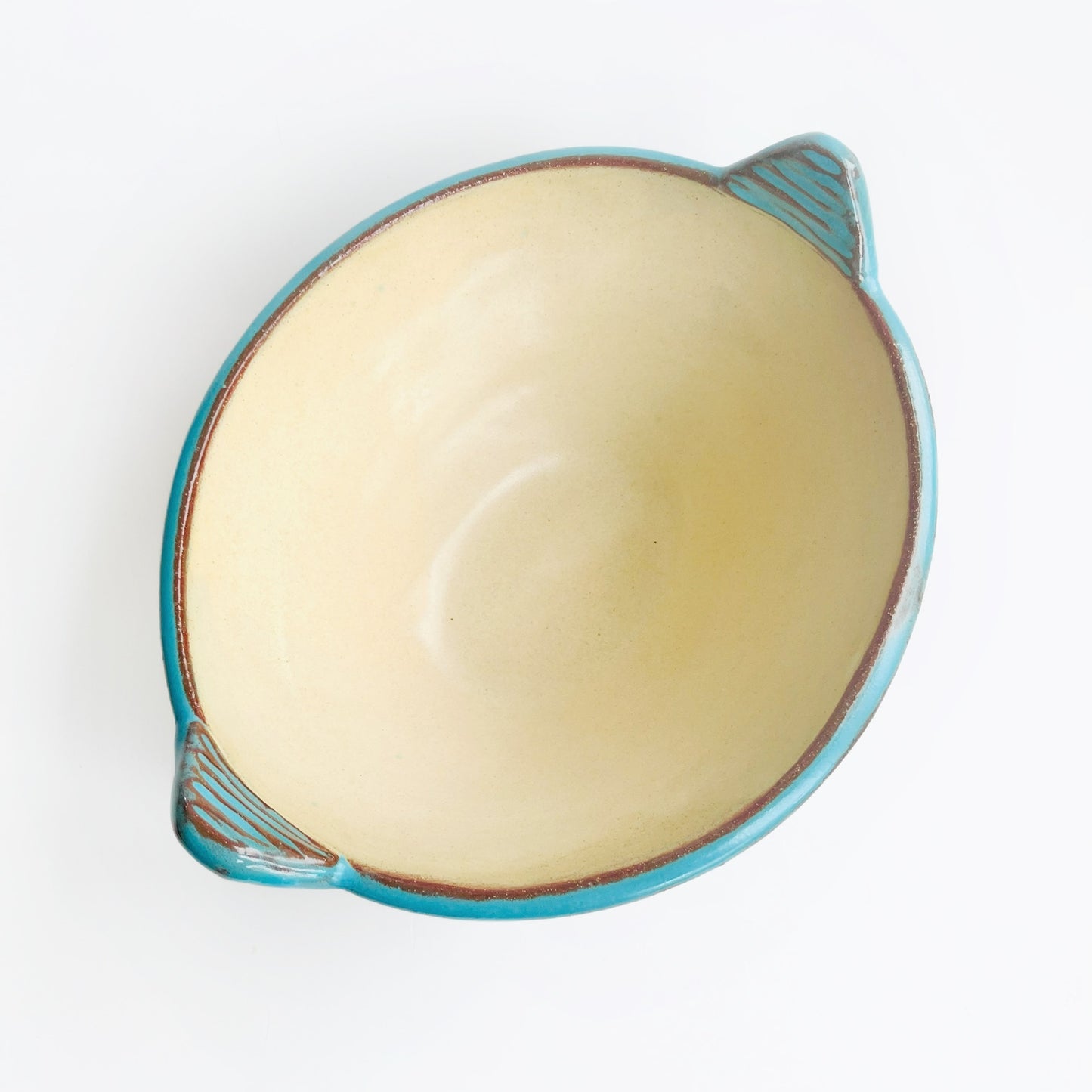 turquoise oval bowl