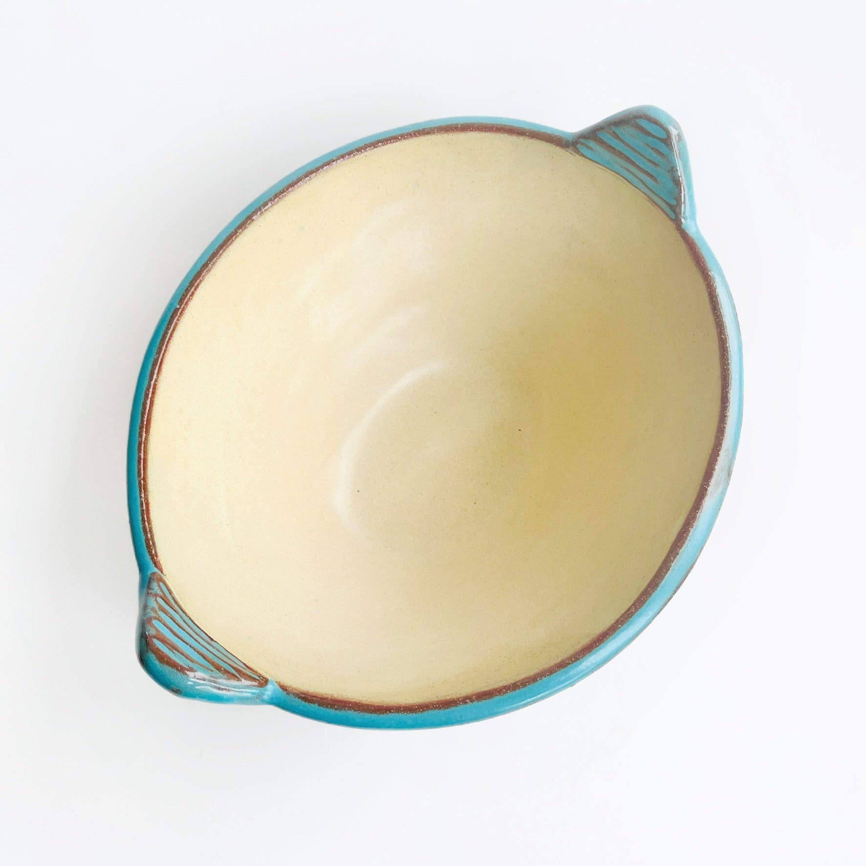 turquoise oval bowl