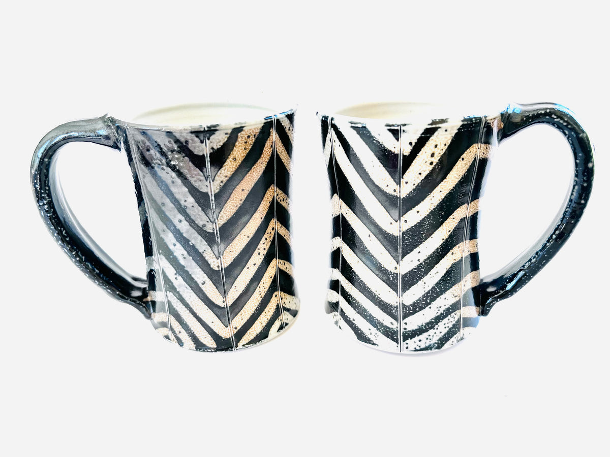 Black Striped Mug
