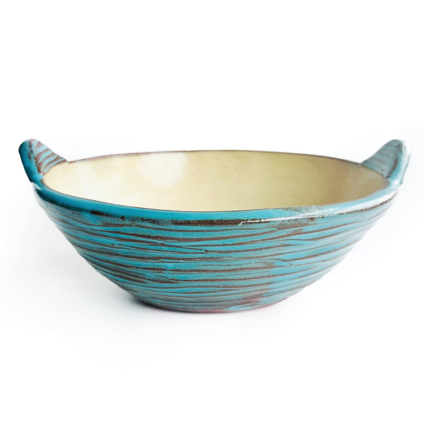 turquoise oval bowl
