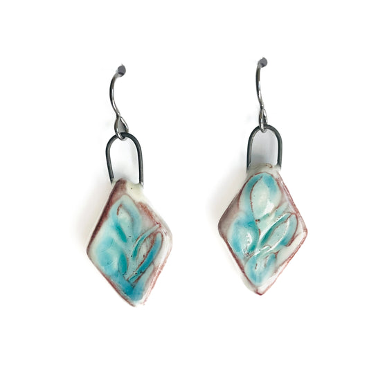 Carved Leaf Earrings