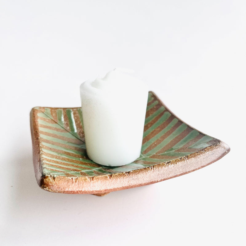 handmade square pottery dish