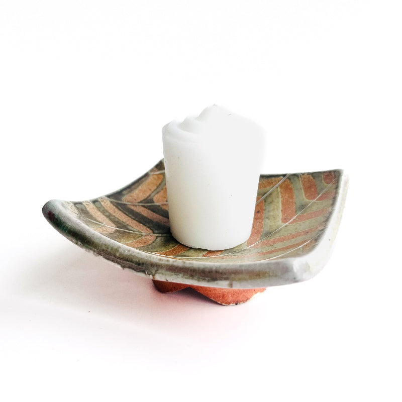 handmade square pottery dish